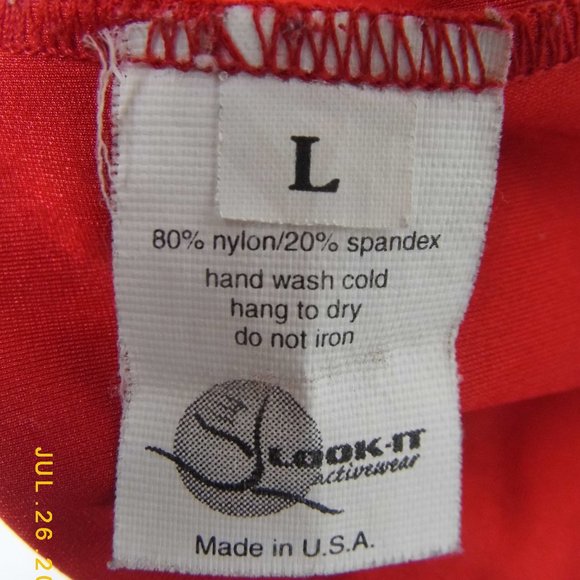 Look It Activewear Red Leotard Gymnastics Size L - Picture 4 of 4
